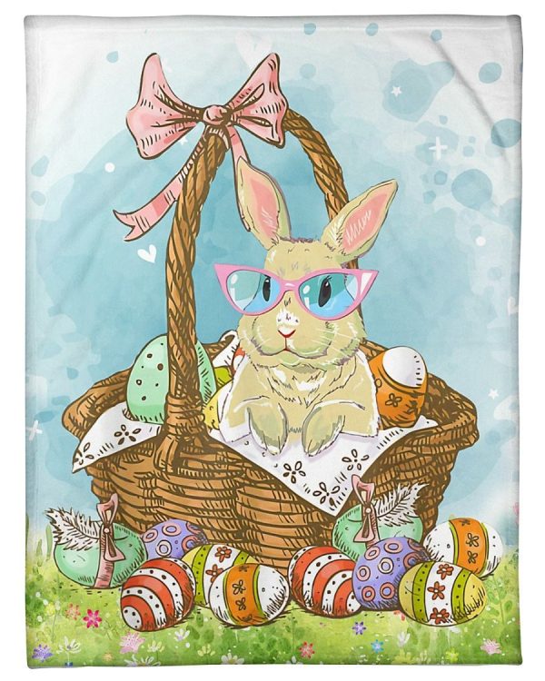 Happy Easter Rabbit Blanket