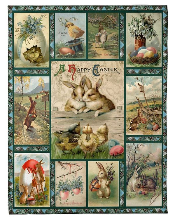 Happy Easter Vintage Blanket