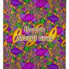 Happy Mardi Gras Colorful Mask Blanket