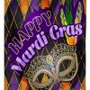 Happy Mardi Gras Mask Colorful Blanket