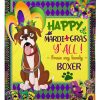 Happy Mardi Gras  My Lovely Boxer Blanket