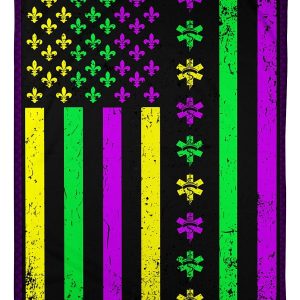 Happy Mardi Gras Nurse Symbol Blanket