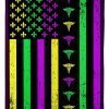 Happy Mardi Gras Nurse Symbol Flag Blanket