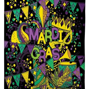 Happy Mardi Gras Party Blanket