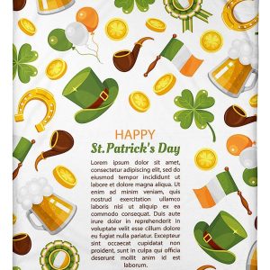 Happy Saint Patrick Day Flat Blanket