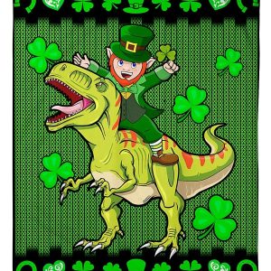 Happy St Patrex Day Dinosaurs Blanket