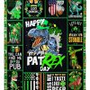 Happy St Patrex Day Lucky Drinking Blanket