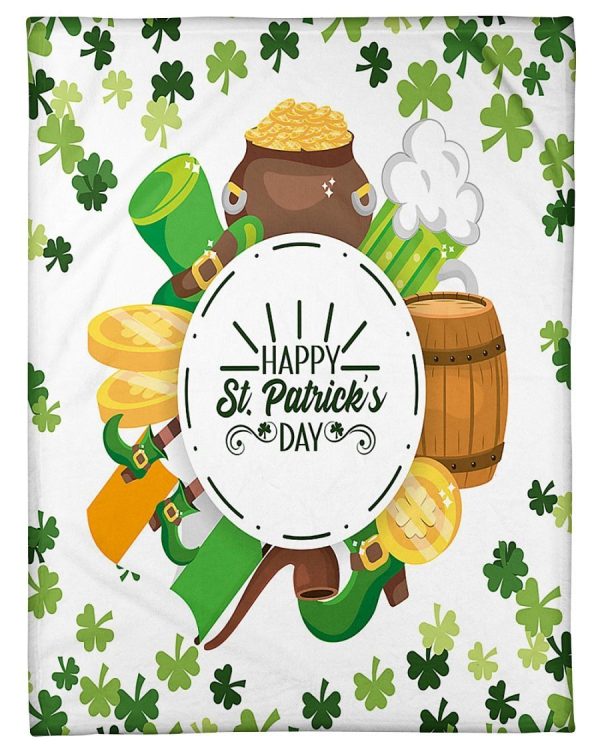 Happy St Patrick Circle With Event Blanket