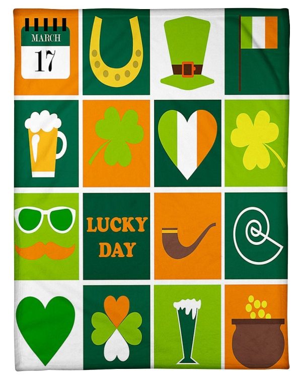 Happy St Patrick Day Holiday Blanket