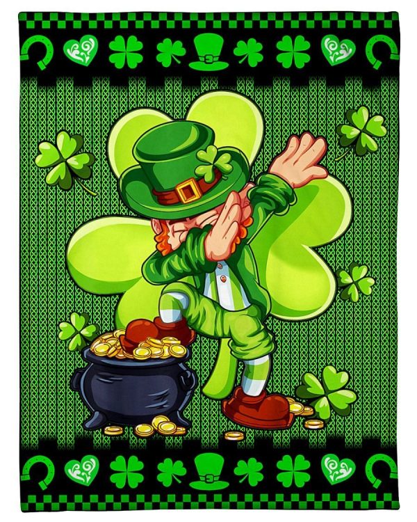 Happy St Patrick Day Leprechaun Blanket