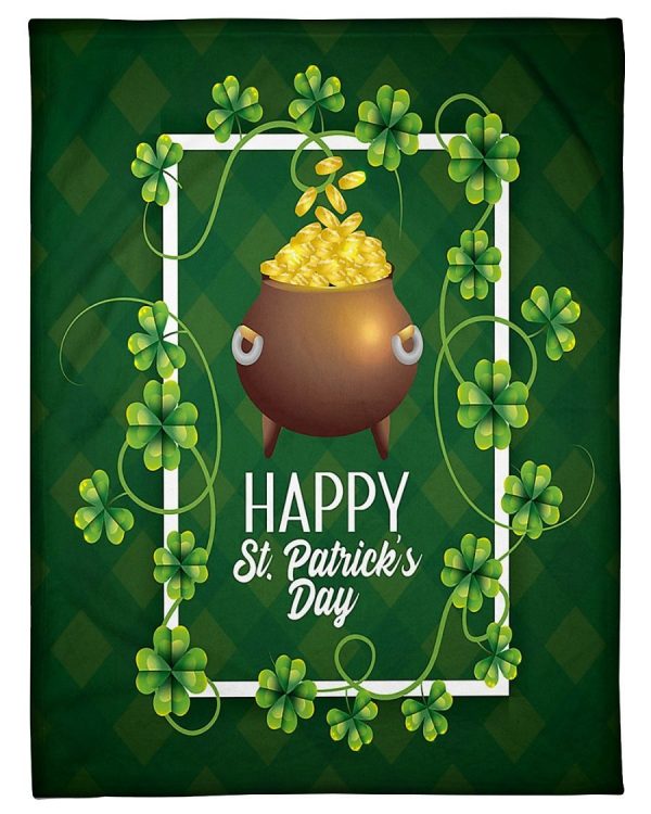 Happy St Patrick’ Day With Coins Blanket