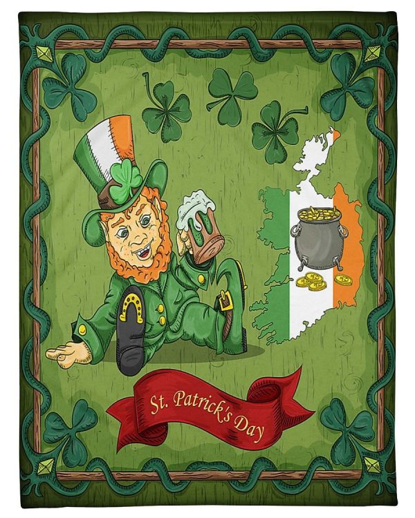 Happy St Patricks Day Irish Blanket