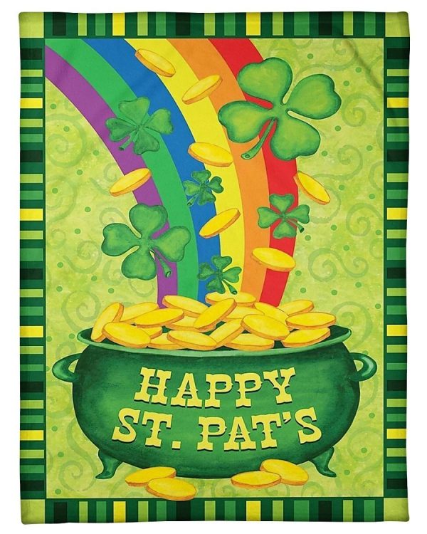 Happy St Pat’s Coins And Rainbow Blanket