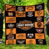 Harley Davidson Quilt Blanket Best Gift For Fans M418-Lan1