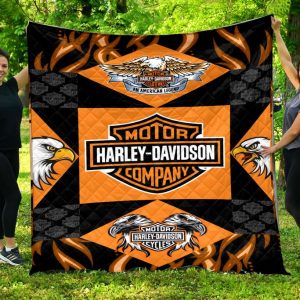 Harley Davidson Quilt Blanket Best Gift For Fans M441-Lan1