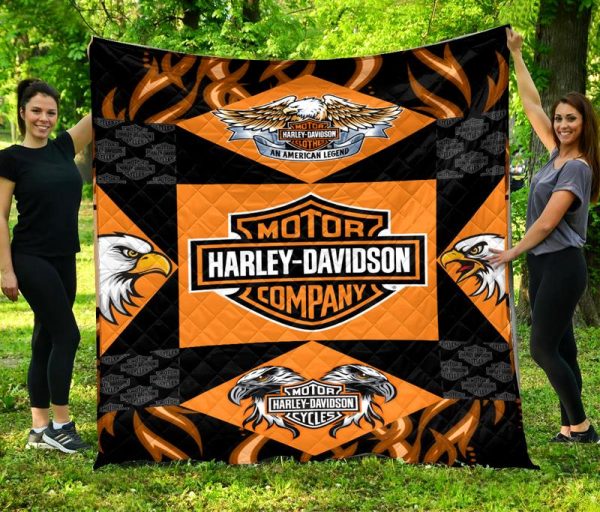 Harley Davidson Quilt Blanket Best Gift For Fans M441-Lan1