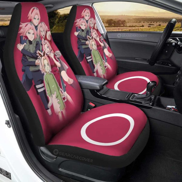 Haruno Sakura Car Seat Covers Custom Anime Car Accessories For Fans