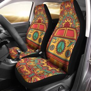 Hippie Car Seat Covers Van Car Peace Symbol Car Accessories