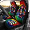 Hippie Tie Dye Car Seat Covers Custom Peace Love Nurse US Flag Car Accessories Beautiful For Nurse