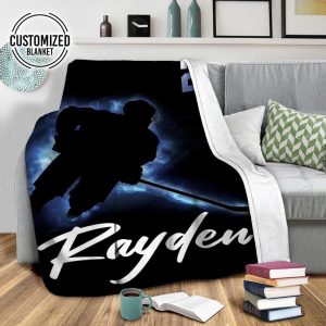 Hockey Player Customized Blanket