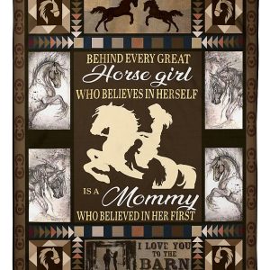 Horse Behind Every Great Horse Girl Blanket