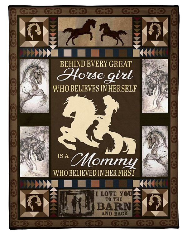 Horse Behind Every Great Horse Girl Blanket