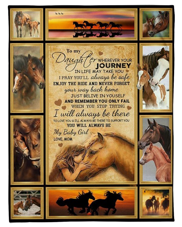 Horse Daughter Mom Journey Blanket