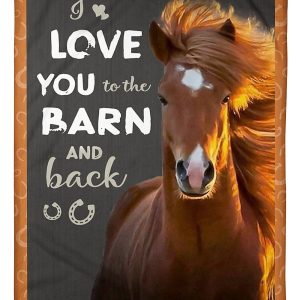 Horse I Love You To The Barn Back Blanket