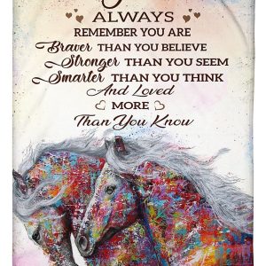 Horse To My Grandson I Love You Forever And Always Blanket