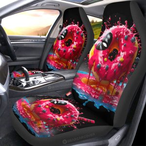 Hot Pink Donuts Car Seat Covers Custom Girly Pattern Car Accessories