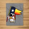 Houston Champ Texas Flag Astronaut Space City Fleece Blanket