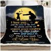 How Much I Love You Message Dad Gift For Daughter Blanket