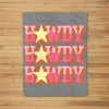 Howdy Rodeo Western Retro Vintage Country Southern Fleece Blanket