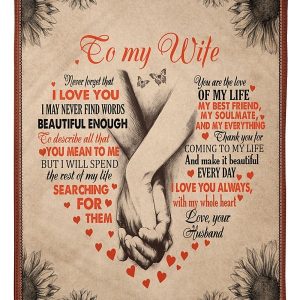 Husband Gift For Wife Never Forget That I Love You Blanket