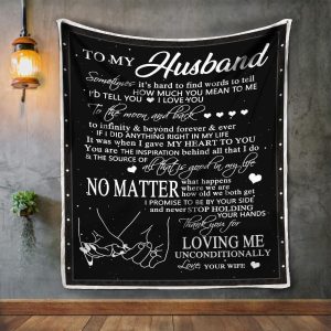 Husband  – To My Husband I Love You To The Moon And Back Thank You For Loving Me Unconditionally Blanket