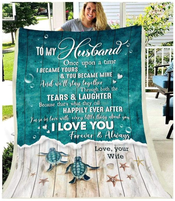 Husband  – To My Husband I’M So In Love With Every Little Thing About You I Love You Forever And Always Happily Ever After Blanket