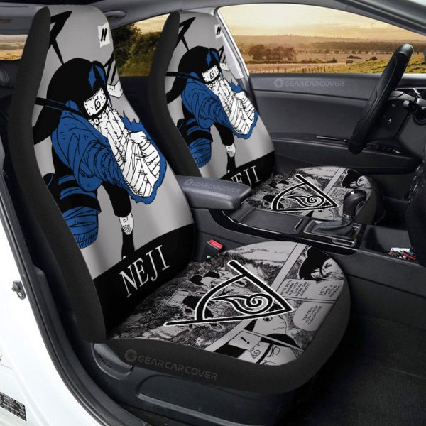 Hyuuga Neji Car Seat Covers Custom Car Accessories Manga Color Style