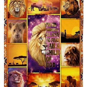 I Am A Child Of God Lion Blanket