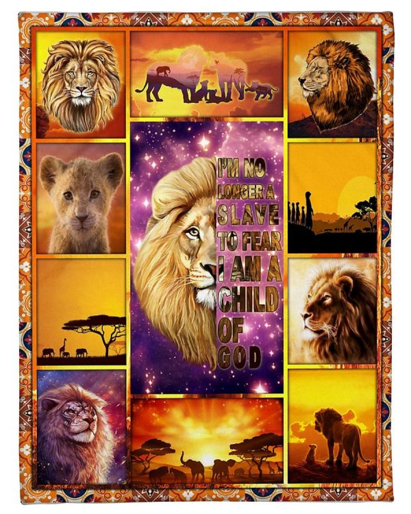 I Am A Child Of God Lion Blanket