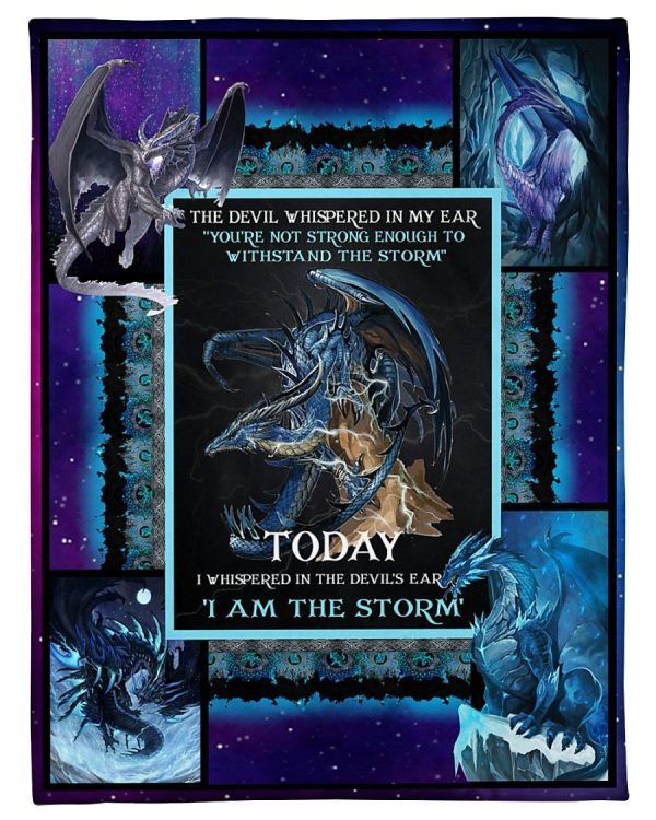 I Am The Storm Dragon Blanket