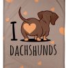 I Love Dachshund Blanket