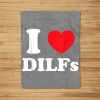 I Love Heart Dilfs And Mature Sexy Men Fleece Blanket