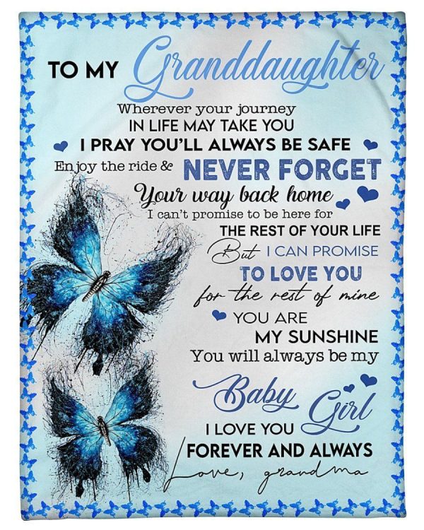 I Love You Forever And Always Gift For Granddaughter Blanket