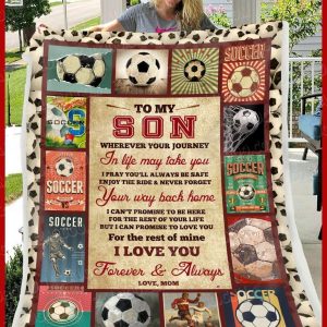 I Love You Forever And Always Giving Son Soccer Blanket