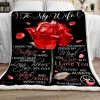 I Love You Forever And Always Giving Wife Roses Blanket