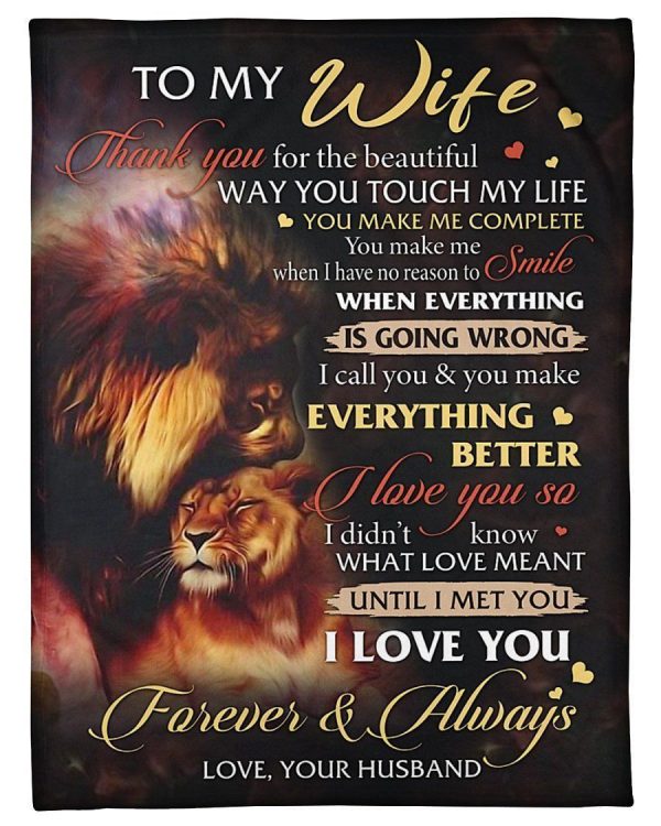 I Love You Forever And Always Love Gifts To My Wife For Family Blanket