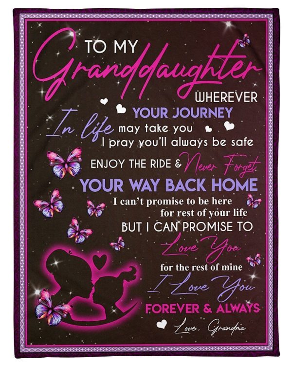 I Love You Forever And Always Lovely Message Gifts For Granddaughters Blanket