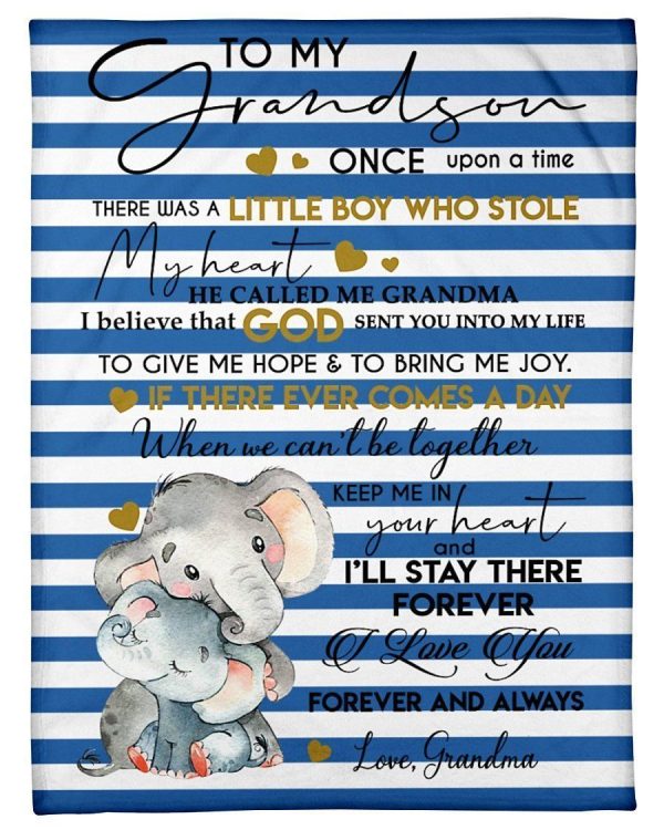 I Love You Forever And Always Lovely Message Gifts For Grandson Blanket