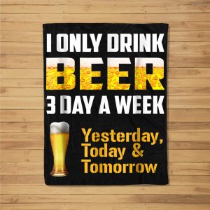 Funny Beer Fleece Blanket