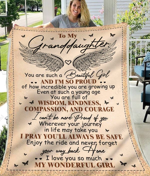 I Pray You’ll Always Be Safe Gift For Granddaughter Blanket